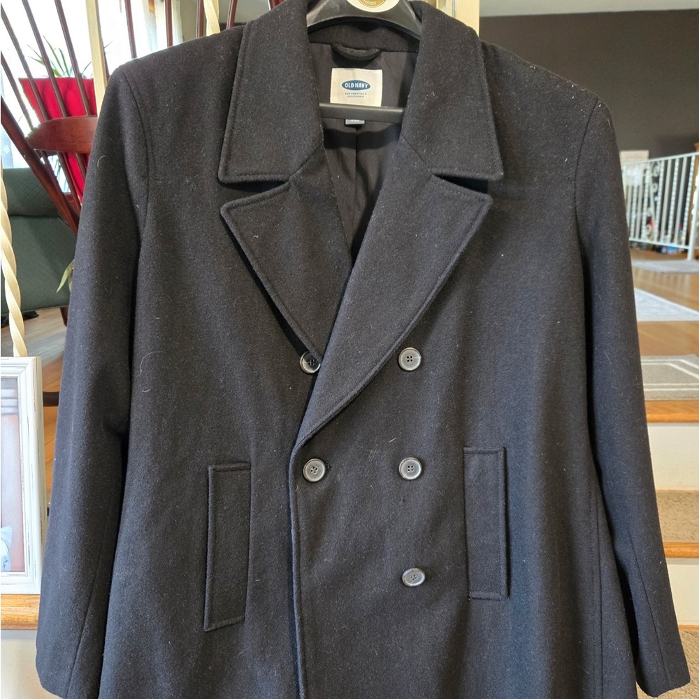 Classic Black Peacoat